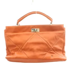 メルセデスベンツ Mercedes-Benz レザートートバッグ ハンド オレンジ /SS ■OS