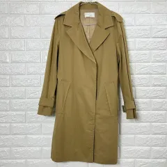 SJSJ キャメル ステンカラーコート トレンチコート 82