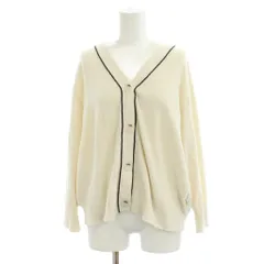 スナイデル SNIDEL ホーム HOME 24SS ベーシックカーディガン F 白 ホワイト Vネック パイピング 長袖 /AG ■OS