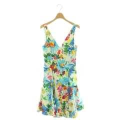 ポロ ラルフローレン POLO RALPH LAUREN 花柄ワンピース ひざ丈 0 マルチカラー /DF ■OS