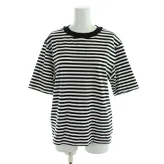 ヒューマンウーマン HUMAN WOMAN 25SS ゼロロックボーダーTシャツ M 白 ホワイト 黒 ブラック クルーネック /AB ■OS