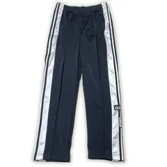 ブラックピンク着用 BLACKPINK着用 adibreak アディブレイク 古着 adidas アディダス トラックパンツ スリーストライプス ブラック XOTサイズ 261-1103