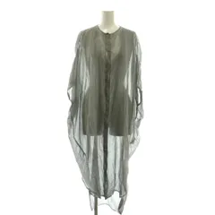 ミズイロインド mizuiro ind ピグメントダイ シャツワンピース ロング グレー /SS ■OS