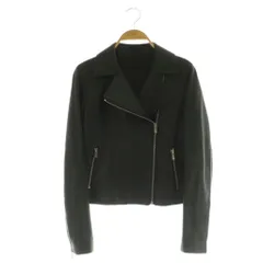 アナイ ANAYI ラムレザー ライダースジャケット ジップアップ 38 ブラック /MY ■OS