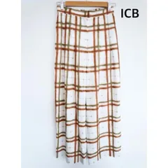 【新品】ICB　アイシービー　〈マガジン掲載〉オンブレーチェックプリントワイドパンツ　定価20900円　サイズ4　カジュアル　春夏　送料込み  6465926