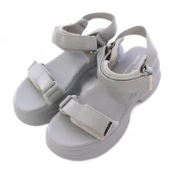 オリエンタルトラフィック ORIENTAL TRAFFIC ストラップサンダル アンクル 厚底 レザー ワンカラー M 水色 ライトブルー /BB