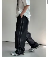ブラック サイド ライン トレーナー パンツ