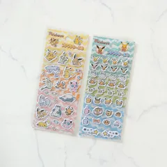 新品 ポケットモンスター ポケモン 2種セット プチプチシール3 ぷくっとシール ぷくぷくシール アニメ ゲーム キャラクター コレクション コレクター ピカチュウ デデンネ カビゴン イーブイ ミミッキュ シール帳 シールノート シールファイル シール交換