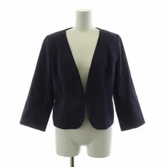 ローラアシュレイ LAURA ASHLEY ノーカラージャケット ショート 9 パープル JKJ704H10 /NQのサムネイル