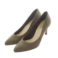 ルタロン Le Talon パンプス スエード 24cm カーキ 茶色 ブラウン 無地 ポインテッドトゥ ヒール /RI ■OS