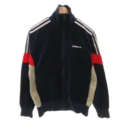 アディダスオリジナルス adidas originals CHALLENGER 84 TRACK TOP トラックジャケット ブルゾン ベロア トレフォイル 刺繍 M 紺 ネイビー AB7760 /FF ■GY12