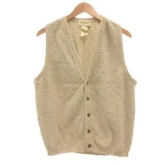 エディーバウアー EDDIE BAUER コットンニット ベスト XS ベージュ Vネック /UO