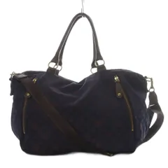 ラシット RUSSET トートバッグ ショルダーバッグ 2way 斜め掛け モノグラム 総柄 ナイロン ネイビー /YO21