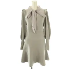 ダズリン dazzlin 24SS ワンピース 長袖 膝丈 F グレー ラベンダーカラー /NR ■OS