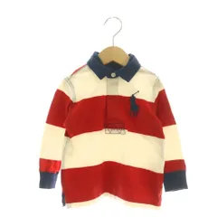 ポロ ラルフローレン POLO RALPH LAUREN キッズ ラガーシャツ ボーダー ビッグポニー 2/2T マルチカラー /DF ■ECB001