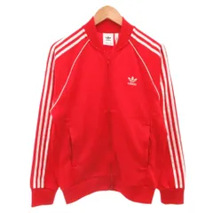 アディダスオリジナルス adidas originals ジャージ トラックジャケット ブルゾン トレフォイルロゴ 3ストライプ M 赤 レッド /FF