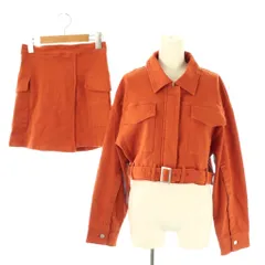 ムルーア MURUA 24AW セットアップ ジャケット ジップアップ ラップ風ミニスカート F オレンジ /HK ■OSのサムネイル