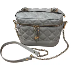 RANDA ランダ 2WAY ショルダーバッグ グレージュ キルティング チェーン 美品 ミニバッグ