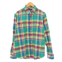 ポロ ラルフローレン POLO RALPH LAUREN CLASSIC FIT カジュアルシャツ 長袖 レギュラーカラー チェック柄 L マルチカラー /BB