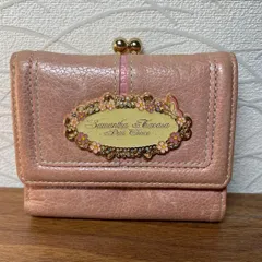 サマンサタバサ プチチョイス 三つ折り財布 がま口 ピンク 花 コンパクト