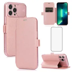 【在庫セール】対応 ケース 手帳型アイフォン13 Max ProMax スマホケース スマホケース 肌感レザー サイドマグネット式 Pro カード収納 スタンド機能 iPhone13 軽量 おしゃれ REHOOF ビジネス(ピンク)