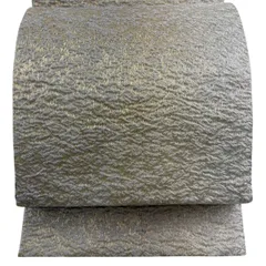 【美品】 袋帯 秀品 幾何学 金銀糸 金色 全通 正絹 【中古】