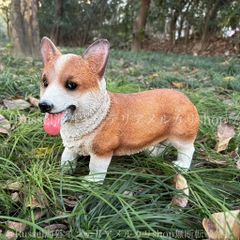 新品 陶器犬 大型犬 シベリアンハスキー オブジェ 置物 高級 イエロー