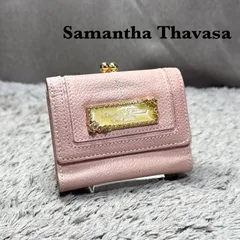 Samantha Thavasa Petit Choice サマンサタバサ レザー 三つ折り財布 がま口 ピンク
