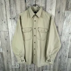 OLD GAP 90s ギャップ ベージュ 長袖 コットン シャツ メンズ M サイズ