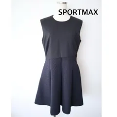 SPORTMAX   スポーツマックス　ノースリーブワンピース   L   ブラック×ネイビー　シンプル　カジュアル　キレイめ　春夏　送料込み  6465939のサムネイル