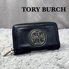 TORY BURCH トリーバーチ レザー ミドル長財布 ブラック ラウンドファスナー