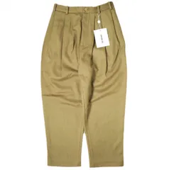 新品 HED MAYNER ヘドメイナー 22AW イタリア製 WOOL 6 PLEAT PANTS ウール6プリーツパンツ HM00P58 XS CAMEL 定価106,700円 スラックス トラウザーズ ボトムス g19850のサムネイル