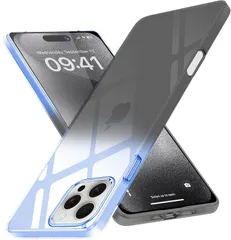 【数量限定】Pro Max 16 用 ケース クリア 薄型 TPU 耐衝撃 アイフォン16 pro max iPhone ケースグラデーション色 黄ばみ防止 擦り傷防止 軽量 人気 スマホケース カメラ保護 ワイヤレス充電対応 ブルーブラック