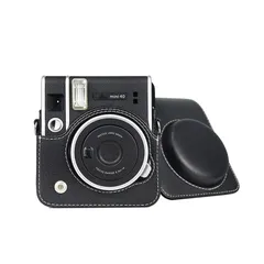 【数量限定】instax Fujifilm For Mini40 ショルダーストラップ付き カメラケース Camera ケース 40 - mini インスタントカメラ グレー チェキ Darkhorse