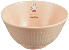 【人気商品】お茶碗 ライスボウル 12cm コーラルピンク 雑貨 ミッフィー キッチン かわいい 茶碗 子供 ブルーナ 食器 大きめ ミッフィー グッズ ディック rice bowl 日本製 411120