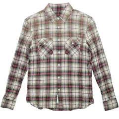 SOPHNET. ソフネット 日本製 PU COTTON WASHER CLOTH L/S GRADATION WORK SHIRT グラデーションチェックワークシャツ SOPH-110071 S RED/WHITE 長袖 ヘリンボーン トップス g4257のサムネイル