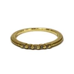 agete(アガット) リング美品  K18YG×ダイヤモンド 0.05カラット