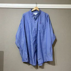 【USED】CUTTER&BUCK 無地 ビッグシャツ 2XL 長袖 ブルー 春服のサムネイル