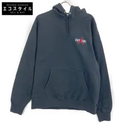 Supreme シュプリーム ×JORDAN 24AW HF0836-010 ﾌﾞﾗｯｸ ｺｯﾄﾝ ﾊﾞｯｸﾌﾟﾘﾝﾄ ｽｳｪｯﾄﾌｰﾃﾞｨﾌﾟﾙｵｰﾊﾞｰ M
