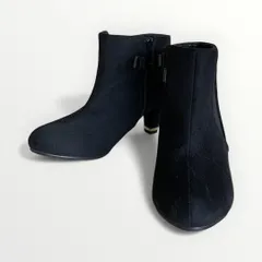 スエード ショートブーツ ブラック サイドゴア レディース きれいめ