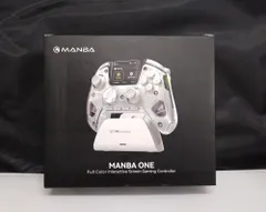 T【HY】【動作品】MANBA Switch PC スマホ対応 ディスプレイ付き ワイヤレスコントローラー MANBA ONE KM008 V1 ホワイト 箱あり 高ポーリングレート[ゆうパケット発送、送料無料]HY004