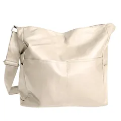 [ドナリー] ショルダーバッグ トートバック a4 肩掛け 斜めがけ かばん 大容量 レザー レディース (オフホワイト) [オフホワイト]