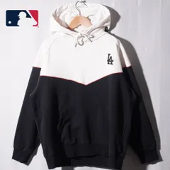 MLB ロサンゼルス ドジャース LA パーカー L ブラック ホワイト レッド メジャー  ストリート スポーツミックス 大谷翔平 山本由伸 古着 B272のサムネイル