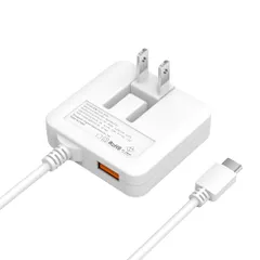 Type-C 急速充電器 PD20W&QC3.0 ケーブル一体型 USB充電器 合計3.4A(薄型＆1USBポート＆1.5mType-Cケーブル＆折りたたみ式プラグ) スマホ ACアダプター コンセント PSE認証済 iPhone15/And 66a45850