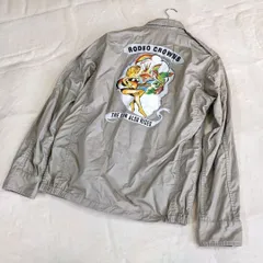 ロデオクラウンズ ミリタリーブルゾン M カーキ 背面デカロゴ 洗える ジャケット RODEO CROWNS アウター ストリート Y2K 平成ギャル 美品