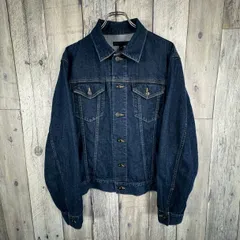 UNIQLO ユニクロ Levi's リーバイス 3rd type サードタイプ 濃紺 濃青 インディゴブルー ストレッチ素材 デニムジャケット Gジャン ジージャン トラッカー ジャケット メンズ L サイズ