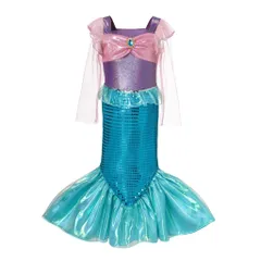新品 [Dressy Daisy] 幼児 女の子 人魚姫 コスチューム コスプレ 衣装 子供 アリエル プリンセス 仮装 ハロウィン ドレス サイズ 9～10歳 140