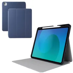 新品 エレコム iPad Pro 13インチ (M4) ケース カバー オートスリープ/ウェイク フリーアングル スタンド Apple Pencil収納 ネイビー TB-A25PLSANV