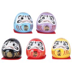 ミニ達磨 5色セット 縁起物 置物 - メルカリ