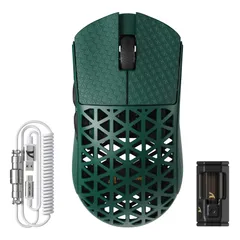 新品 ATTACK SHARK R5Ultra 無影 カーボンファイバー製無線ゲーミングマウス 超軽量39g±3 PAW3950MAX ワイヤレス 2.4g/bluetooth/USB-C Nordic52840マウス コイルケーブル/グリップテープ付き 「技